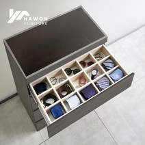 하원가구 덴버 드레스룸 750 아일랜드 서랍장, 오크브라운