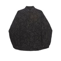 XITAO 주름 자카드 셔츠 루즈핏 모던 단색 캐주얼 플랩 네크라인 전배 박쥐날개 소매 WMD5191