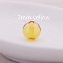 향수목걸이 고체 향수 아로마 목걸이 천연석 SNASAN 디퓨저 향수 유리 볼 펜던트 수제 에센셜 오일 아로마 테라피 리필 가능한 비즈 쥬얼리 2 피스, 12mm yellow