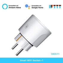 스마트 플러그 WiFi 스위치 소켓 EU 타이밍 무선 콘센트 앱 제어 음성 Alexa Google Home Mini ifttt 호환, Eu 플러그_SWA11