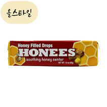 Honees 허니스 허니 필드 드롭 45 g Honey Filled Drops 160 oz 꿀이 들어있는 달콤한 캔디, 1개, 45g