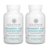 Solumeve 솔루메브 크랜베리 즙 농축물 플러스 비타민C 60베지캡슐 2팩
