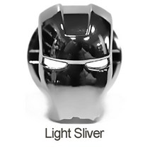 자동차원격시동 스마트 버튼 원격시동marvel iron man 자동차 액세서리 인테리어 엔진 점화 시작 중지 버튼 보호 커버 장식 스티커 자동 스타일, 가벼운 은색