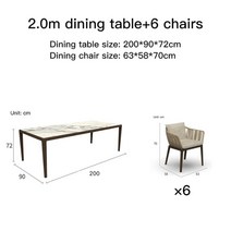 야외 테이블 세트 테라스 정원 소파 레저 소파 북유럽 등나무 야외 가구 세트 발코니 정원 안뜰 테라스 테이블과 의자 조합