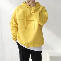 오버핏 반집업 아노락 바람막이 후드 티셔츠