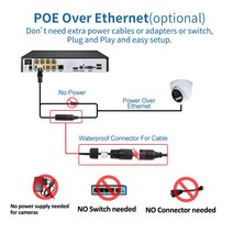 가정용cctv 스마트폰cctv 84 5 카메라 야간 적외선 컬러 보안 감시 총알 모션 감지, 04 1PC 8MP POE_01 3.6mm