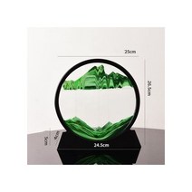 샌드아트 모래 시계 모래멍 무드멍 3D 분위기 인테리어 오브제 움직이는 상자 색상 예술 그림 유리 장면 디스플레이 홈 인테리어 책상 램프, Green 12inch