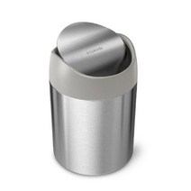 [AK PLAZA] [포커시스][Simplehuman]심플휴먼 카운터탑 휴지통 1.5L_실버 / SPH-CW2084, 옵션선택