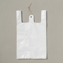 바자회 행사 시장 흰색 손잡이 비닐봉투 3개 음식쓰레기 청소 다용도 매장 생선가게 식당