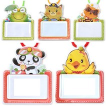 동인 옷핀 목걸이명찰 끼움식 5개입 - 41945 캐릭터명찰 유아명찰 0-8324ea, 토끼