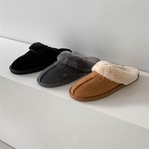 [셀러허브잡화] 여자 겨울 실내화 소가죽 소프트 슬리퍼