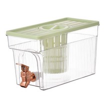 QDY 주스용 탭 가능 3L 물 용기가 있는 음료 디스펜서, 26cmx12cmx15cm, 플라스틱, 녹색