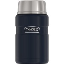 써모스 THERMOS 스테인리스 킹 진공 보온 보냉 도시락 710ml 매트 블루