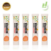 비타하임 발포 아연+비타민C 20정 x 5개 뉴트릴로 발포비타민, 86g, 5개 구성