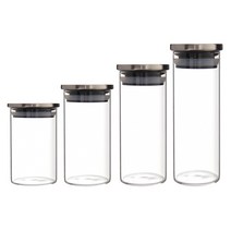 내열 유리 밀폐 용기 잡곡 견관류 양념 보관 통 다용도 유리병, 500ml