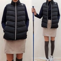 골프구스패딩조끼 심플베스트 국내제작 겨울라운딩