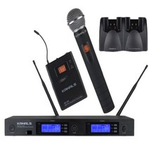 카날스 BK-9000N 2CH 무선마이크 시스템 (충전기 포함) /핸드송신기 벨트팩송신기(핀마이크 포함) BKC-95 각1EA