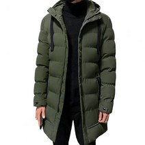 남자 다운 롱 하프 패딩 점퍼 재킷 겨울 코트 후드 캐주얼 겨울 파카 재킷 면