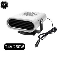 자동차 냉각팬 선풍기 12/24V 150W 휴대용 자동차 히터 Defroster Demister 360 학위 ABS 난방 냉각 팬 트, 03 white-24v
