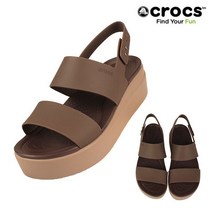 크록스 우먼 브루클린 로우 웨지 206453-2ZL 모카