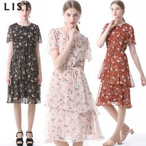 [리스트.] [리스트] 플라워 러플 시폰 원피스