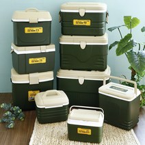 코멕스 캠핑 차량 온도 유지 아이스 박스 (텀블러 증정) 세트 모음 대용량 소형 미니 손잡이 대형 스틸 쿨러 30 26L, 30L, 그린