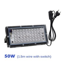 클럽 DJ조명 사이키 디스코 노래방 미러볼MBVKA-50W 100W LED UV 블랙 라이트 무대 자외선 플러드 효과 조, 01 50W_03 220v NO Plug