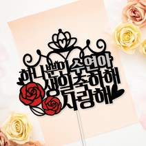 아임다움 생일토퍼 케이크토퍼 아내생일 여친생일토퍼 아이생일 생일소품 파티픽