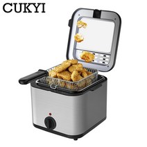 업소용 전기 튀김기 2구 1구 수유식 초음파 미니 윤식당 Cukyi 가정용상업용 프라이 2.5l 튀김 기계 감자 튀김 메이커 딥 오븐 프라이드 치킨 그릴 바베큐 도구, 110V