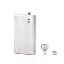 순수 티타늄 200ml 휴대용 캠핑 등산 포켓 위스키 플라스크 양주 술병 술통