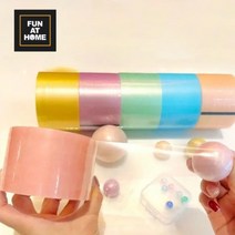 펀앳홈 테이프공 테이프볼 만들기 재료 4.8cm 끈끈이 공 찐득볼 테이프, 진핑크