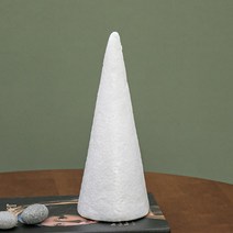 1+1 원뿔스티로폼 9.5x23.5cm (2PCS) 만들기 재료, 화이트
