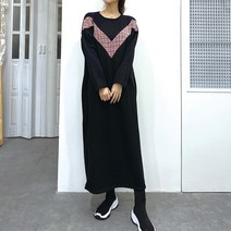 [세인트이브] ABL05 얇은기모 나그랑V원피스 롱원피스