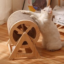 고양이 캣휠 캣워크 런닝머신 실내 운동훈련 고양이 헬스기구 런캣 고양이 스크래쳐, 관람차 삼각 브래킷, 26*26*34cm