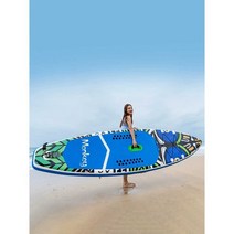 초보자 입문용 취미생활 패들보드 서핑보트, 블루 웨이브 320x82x15(악세서리포함)