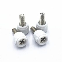 특수볼트플라스틱 나사 흰색 검정색 머리 크로스 그루브 볼트 컴퓨터 케이스 M3 M4 6-32 헤드 탄소강 스레, 01 WHITE_04 12mm_02 M4