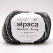 리코 알파카 프린트 청키, 90m, 004TEAL-OLIVE