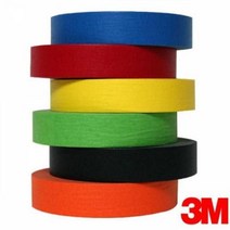 골든트리 3M 칼라 종이 마스킹테이프 24mm x 40M 6색 색깔 커버링 마킹 테이프, 투디코 파란색 24mm x 40M 1개