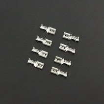 100pcs 여성 남성 스페이드 커넥터 주석 도금 2.8 /4.8 /6.3 압착 단자 및 절연 슬리브 터미널 22-12AWG, 06 4.8 female 100pcs