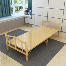 대나무 낮잠 원목 침대 평상 접이식 야외 침대 의자, 80x197cm 옅은 색