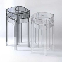 투명 아크릴 스툴 식당 의자 간이의자 쌓을수있는, 4팩 색상은 배송메시지에 남겨주세요