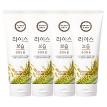 해피바스 라이스 보습 클렌징폼 피지제거 각질제거 폼클렌징, 4개, 200ml