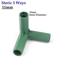 미니비닐하우스 소형 온실 설치 파이프 베란다 플라스틱 원예 기둥 커넥터 야채 등반 식물 브래킷 격자 천막 폴 연결 조인트, 11mm 3방향, 11mm 3 Ways