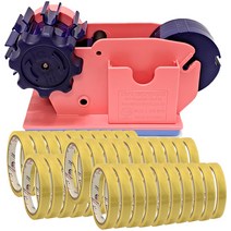 HORSE POWER 홀스파워 물레방아테이프 커터기 +리필테이프, 12mm테이프(40개), 분홍(물레방아)