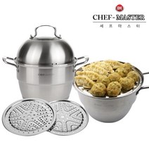 [일오삼유통] 스팀솥 스텐찜솥 찜채반 찜기 들통 다용도찜솥 실리콘찜기 스텐스티머, 혹★ 2단 스텐찜기(24cm), [좋아요]