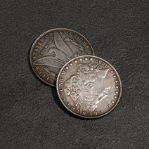 마술도구1888 스틸 모건 달러 마술 트릭 1 개 직경 3.8cm cm) 기념 동전 소품 흡입 착시 나타남/사라짐, 한개옵션0
