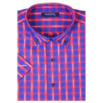 용감한부부 오마샤리프 반팔 와이셔츠 일반핏 체크 여름셔츠 70592