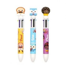 브레드이발소 볼펜 필기구 학용품 문구 6색 0.7mm, 단품, 단품