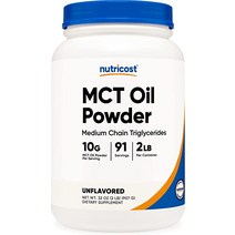 Nutricost MCT 오일 파우더 2LBS32oz - 케토시스 및 케톤 생성 다이어트에 적합 순 탄수화물 없음 비 GMO 글루텐 프리, [01] 1파운드(1팩)