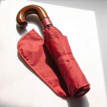 비스토어 접이식 반자동 3단 우산 판촉물 나무손잡이
